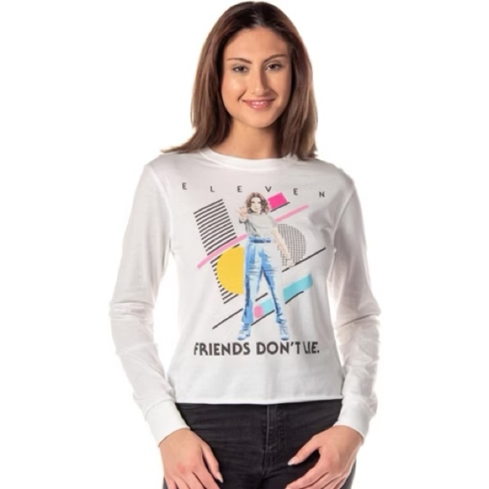 Netflix Stranger Things Eleven Friends Don't Lie Graphic Long Sleeve T-Shirt